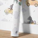 Decorativo Animales Acuarela En Carritos