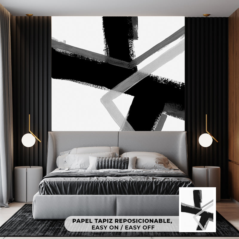 Cuadro Decorativo Abstracto, Angular Negro