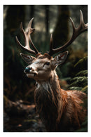 Cuadro Decorativo Animales, Alce con cuernos