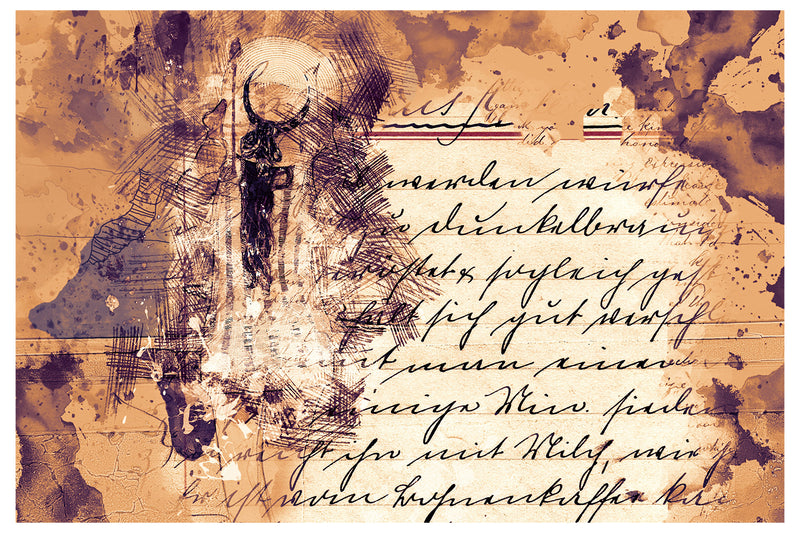 Cuadro Decorativo Abstracto, Escritura papiro