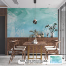 Decorativo Floral fondo azul