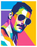Cuadro Decorativo Pop Art, Freddie Mercury Colors