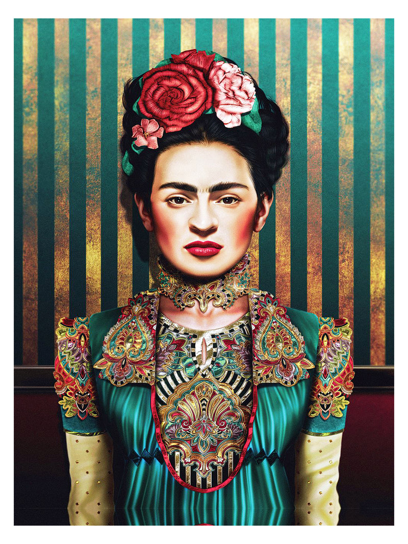 Cuadro Decorativo Especial Golden, Frida Kahlo
