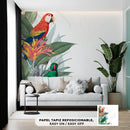 Decorativo Guacamayas tropical cuadrado