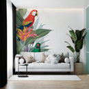 Decorativo Guacamayas tropical cuadrado