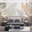 Decorativo Hojas beige acuarela