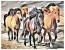 Cuadro Decorativo Abstracto, Horses