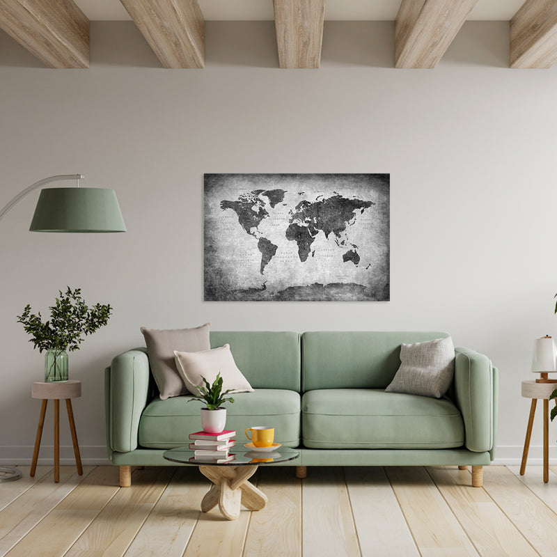 Cuadro Decorativo Abstracto, Mapa Mundial