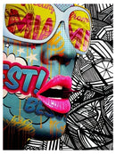 Cuadro Decorativo Pop Art, Miami glases