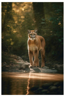 Decorativo Puma en el río