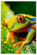 Cuadro Decorativo Animales, Rana verde