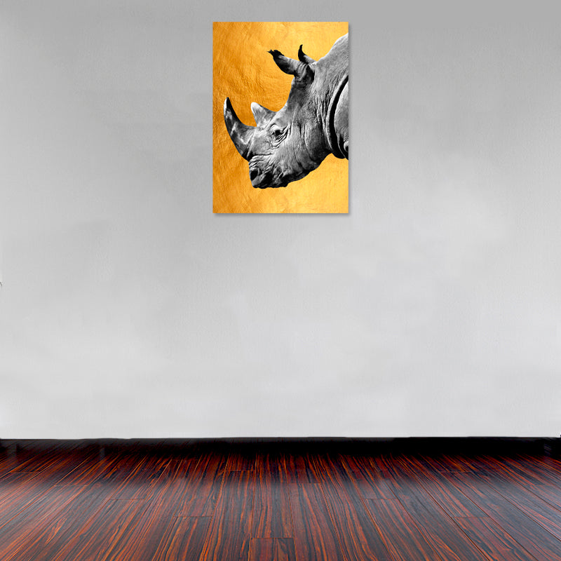 Cuadro Decorativo Especial Golden, Rinoceronte