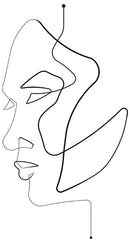 Cuadro Decorativo Abstracto, Rostro Lineal
