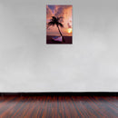 Cuadro Decorativo Verano, Sunset palmera