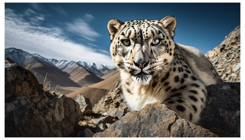 Cuadro Decorativo Animales, Tigre en la montaña