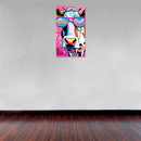 Cuadro Decorativo Pop Art, Cow Glases