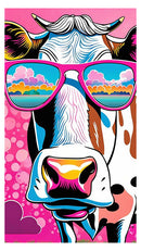 Cuadro Decorativo Pop Art, Cow Glases