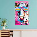 Cuadro Decorativo Pop Art, Cow Glases