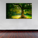 Cuadro Decorativo Paisaje, Banca en el árbol