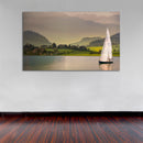 Cuadro Decorativo Paisaje, Barco en la laguna