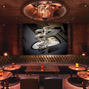 Cuadro Decorativo Ornamento Dorado carro clásico