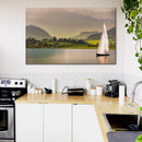 Cuadro Decorativo Paisaje, Barco en la laguna