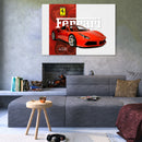 Cuadro Decorativo Contraste Ferrari rojo