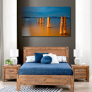 Cuadro Decorativo Paisaje Troncos en la playa