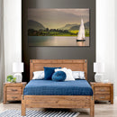 Cuadro Decorativo Paisaje, Barco en la laguna