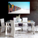 Cuadro Decorativo Paisaje, Casas de colores en la arena