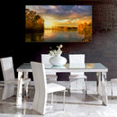 Cuadro Decorativo Paisaje, Atardecer sobre el río