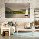 Cuadro Decorativo Paisaje, Barco en la laguna