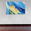 Cuadro Decorativo Abstracto, pinceladas azules