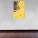 Cuadro Decorativo Abstracto, ondas amarillas