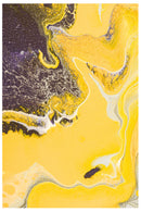 Cuadro Decorativo Abstracto, ondas amarillas