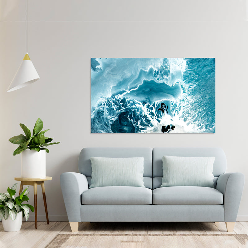 Cuadro Decorativo Abstracto, azul océano