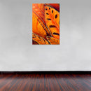 Cuadro Decorativo de Arte, hojas naranjas abstractas