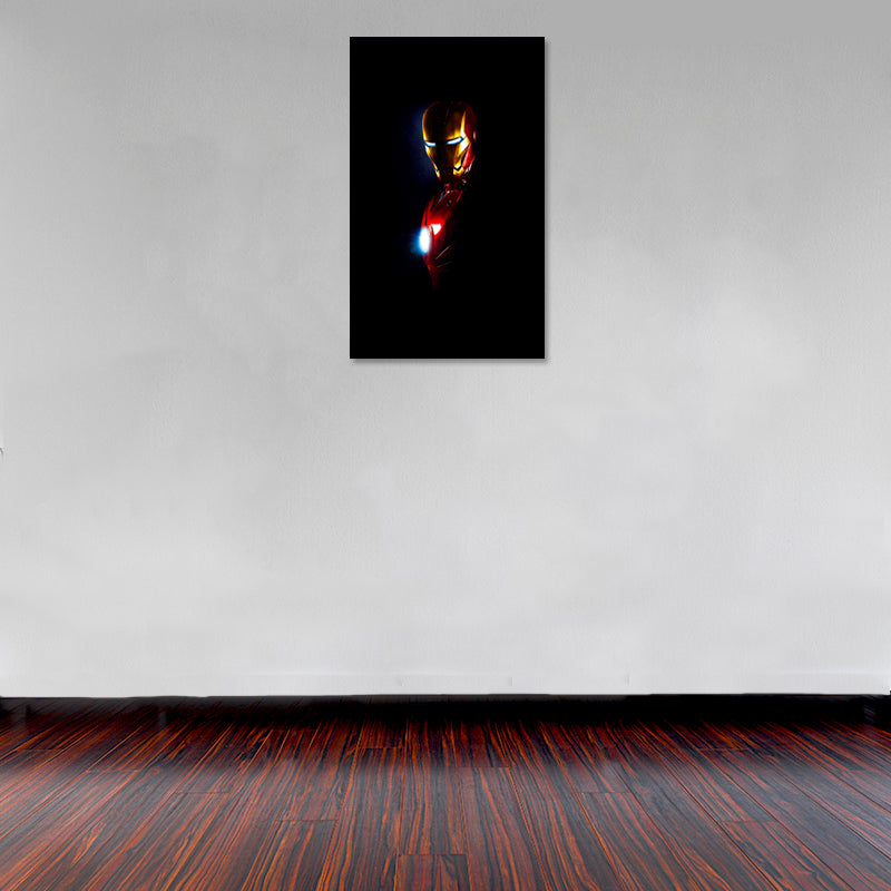 Cuadro Decorativo Infantil, Iron Man black