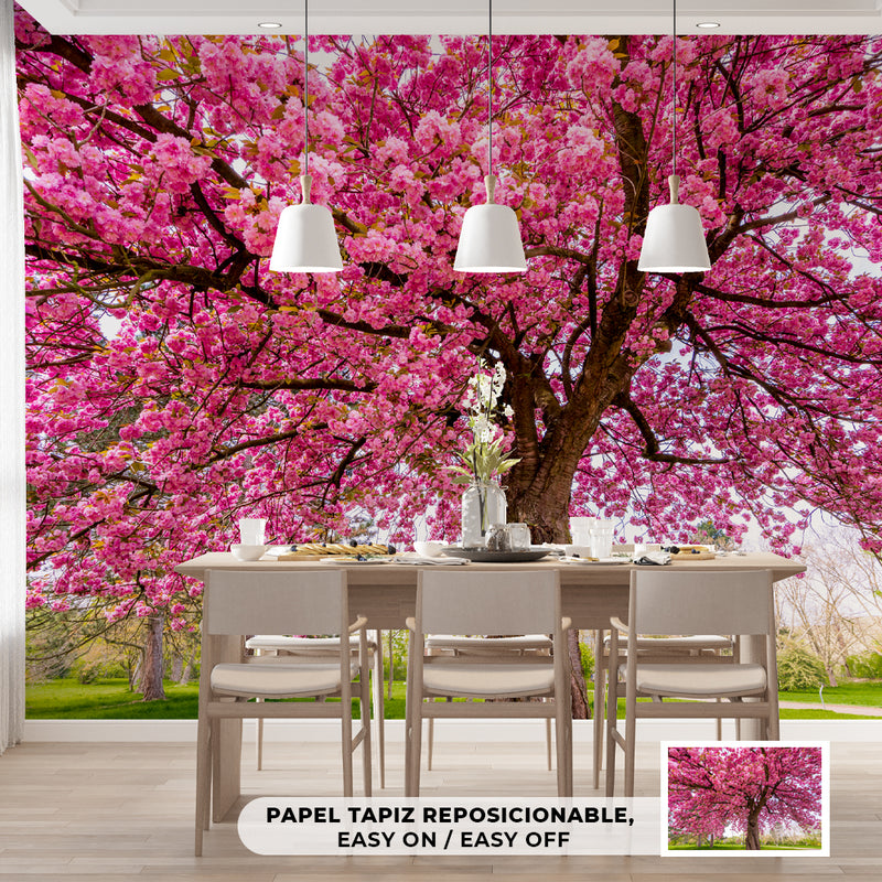 Decorativo Primavera, Árbol de hojas rosadas