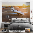 Decorativo, atardecer en el aeropuerto