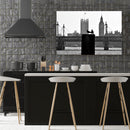 Cuadro Decorativo Blanco y negro, aves sobre el puente