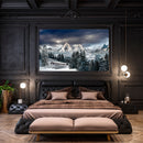 Cuadro Decorativo Avión estrellado sobre paisaje de nieve