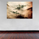 Cuadro Decorativo Avionetas sobre las montañas