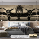 Cuadro Decorativo Avioneta de guerra, sepia