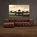 Cuadro Decorativo Avioneta de guerra, sepia