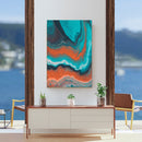 Cuadro Decorativo Abstracto Azul naranja