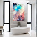 Cuadro Decorativo Abstracto, Azul con Rojo