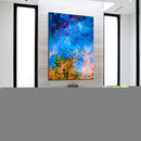 Cuadro Decorativo Abstracto, Paisaje azúl