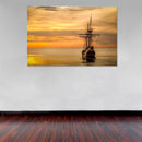 Cuadro Decorativo Barco pirata atardecer