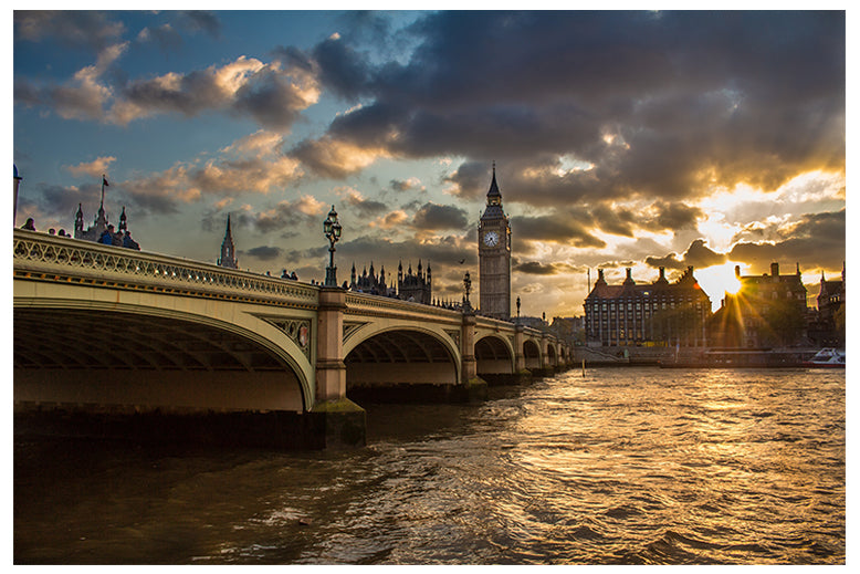 Cuadro Decorativo Arquitectura, puente de Westminster y Big Ben